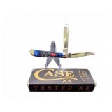 Case XX Navy Blue Bone Mini Trapper Knife