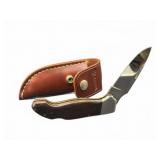 Lakota Phoenix Folding Knife with Leather She