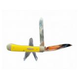 Case 3254 Yellow Handle Folding Pocket Knife