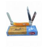Case XX Pocket Worn Amber Bone Knife