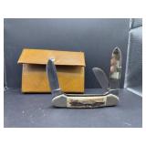 NKC & DA Solingen Germany Stag Handle Knife