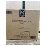 15-Piece White Porcelain Tea Set