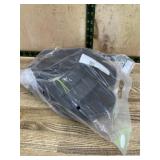 Plastic-Wrapped Black Nylon Backpack