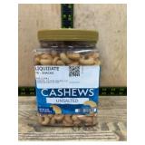 Plastic Jar of Unsalted Cashews