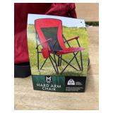 Red Folding Hard Arm Chair