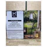 Matte Black Solar Standing Floor Light