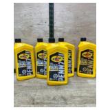5 Pennzoil Synthetic Motor Oil Bottles