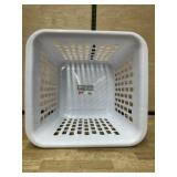 White Plastic Laundry Basket by Sterilite