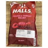Bag of Halls Cough and Throat Drops, 200 Count