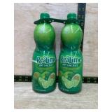 Two Bottles of Real Lime 100% Lime Juice
