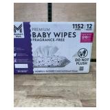 Premium Fragrance-Free Baby Wipes, 12 Pack