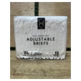 Pack of XL Adjustable Briefs, 15 Count