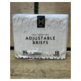 Pack of 15 Adjustable Absorbent Briefs (XL)