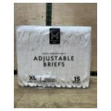 Adjustable Briefs, XL, 15 Pack
