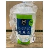 Pack of 200 Paper Snack and Dip Bowls