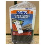 Hefty Food Storage Containers, 60 Pieces