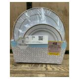 48 Luxe Plates with Gold Trim