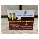 DRT 9mm 85gr HP Handgun Ammo, 20rd Box