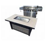 Rectangular Outdoor Gas Fire Table With Cracked To
