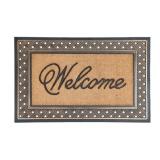 Coir and Rubber Welcome Mat with Border