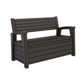 Outdoor Storage Bench with Armrests, Untested