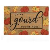 Harvest Doormat "Oh My Gourd" Coir 18" x 30"