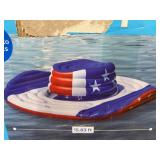 Inflatable Cowboy Hat Pool Float, Untested