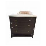36" Bathroom Vanity with Sink and Marble Top