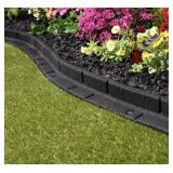 Rubber Landscape Edging, Black, 6 Pieces
