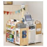 Toy Wooden Supermarket Self-Checkout Playset