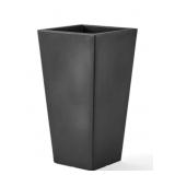 Square Tall Planter Onyx Black