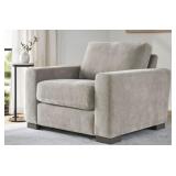 Harrison Fabric Chair with Light Stain