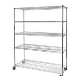 Seville Classics 5-Tier NSF Steel Wire Shelving Ra