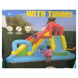 My 1st Water Slide Splash and Slide With Tunnel