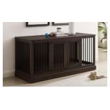 Crosley Double Wide Wooden Dog Crate Cabinet