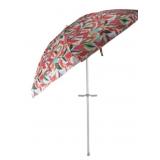 Tropical Beach Umbrella With Floral Pattern