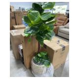 Artificial Fiddle Leaf Fig Tree With Basket
