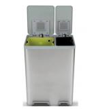 Stainless Steel Dual Compartment Trash Can, Untest