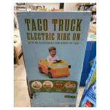Electric Taco Truck Ride-On Toy, Untested