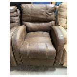 Brown Faux Leather RV Swivel Recliner Chair