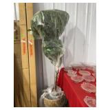 Potted Ficus Tree with Wicker Basket