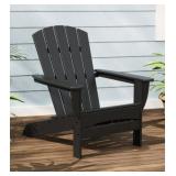Polywood Outdoor Adirondack Chair Black