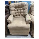 Beige Upholstered RV Swivel Chair
