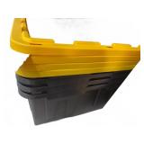 4 Black and Yellow 27-Gallon Totes