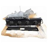 4-Burner Propane Gas Grill Top Panel Black