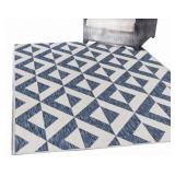 Jijoyan Outdoor Blue Polypropylene Rug 7