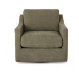Green Fabric Swivel Accent Chair