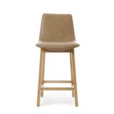 Faux Leather Counter Stool, Latte, Single Chair