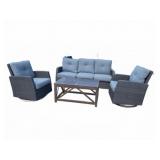 Outdoor Patio Set with Swivel Rocker Chairs and So