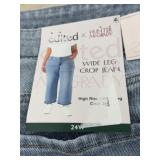 Edited Wide Leg Crop Jeans, 24W